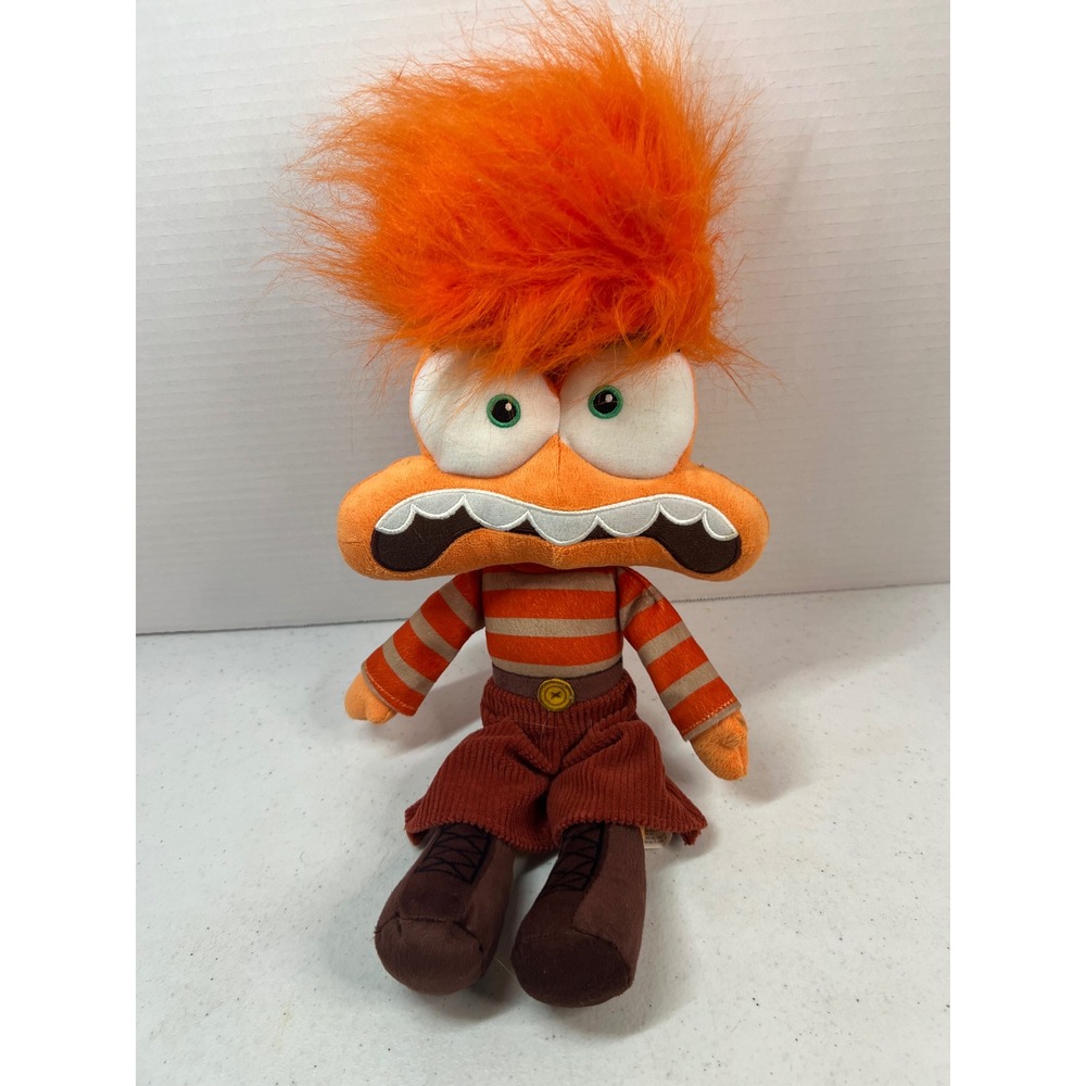 Disney Pixar Inside Out 2 Anxiety Plush Just Play Orange Stuffed Animal 12 Inch